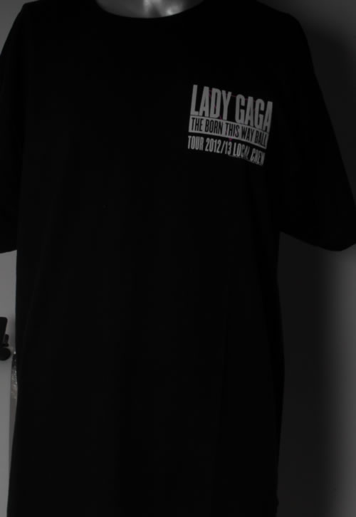 Lady Gaga Born This Way Ball - Local Crew T-Shirt [XL] UK Promo t